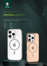 CASE MAGSAFE DELGADO برای iPhone 16 PRO - CLEAR - برند گرین لاین Green lion - تصویر 3
