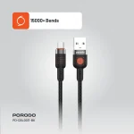 آلوم. کابل بافته آلیاژی USB TO MICRO 1.2M - مشکی - برند پرودو Porodo - تصویر 11