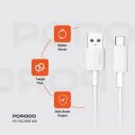 کابل یو اس بی آ به سی پی وی سی 1.2M - سفید - برند پرودو Porodo - تصویر 6