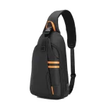 کیسه PU SLING مقاوم در برابر آب با پورت USB-C - مشکی - برند پرودو گیمینگ Porodo gaming - تصویر 3