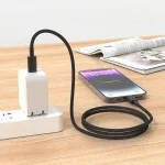 کابل پی وی سی نوع C تا لایتنینگ 1.2M - مشکی - برند پرودو Porodo - تصویر 2