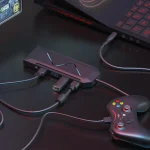 RGB 9 IN 1 USB-C HUB GAMER'S EDITION PD 100W - BLACK - برند پرودو گیمینگ Porodo gaming - تصویر 2