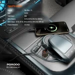 شارژر خودرو با پورت USB A+C شفاف 95 واتی - تیتانیوم صحرایی - برند پرودو Porodo - تصویر 9