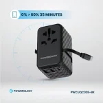 شارژر یونیورسال 20 واتی پاورولوژی مدل PWCUQC028