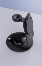 ایستگاه شارژ فلزی تاشو قابل حمل 115 وات پایه 360 درجه - مشکی - برند پرودو Porodo - تصویر 3