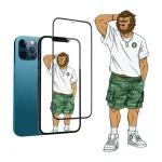 محافظ صفحه نمایش شیشه ای HD سیلیکونی سه بعدی سبز برای iPhone 12 PRO MAX 6.7 اینچی - برند گرین لاین Green lion - تصویر 2