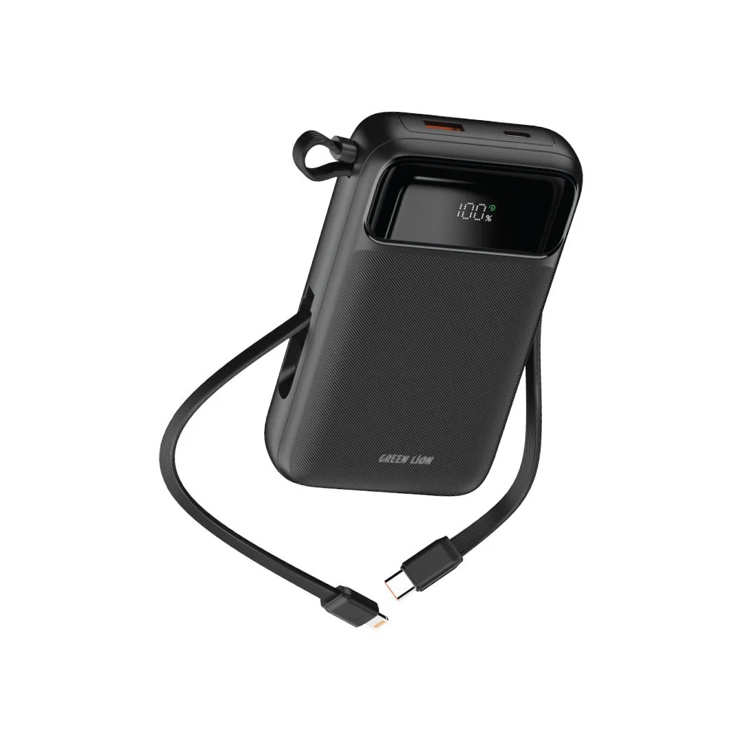 Green Lion Luzern 10000mAh MagSafe PowerBank پاوربانک گرین لاین مدل GNLEZ۱۰KPBBK با ظرفیت ۱۰۰۰۰ میلی آمپر مگ سیف