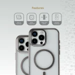 کیف ELIO PC با پایه حلقه دوربین برای iPhone 16 PRO MAX-TITANIUM - برند لِوِلو Levelo - تصویر 3