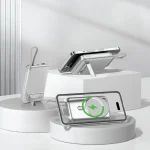 پاور بانک DXB MAGSAFE 10000 MAH - نقره ای پایه دار - برند گرین لاین Green lion - تصویر 2