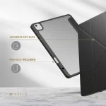 CASE CONVER CLEAR BACK HYBRID IPAD AIR 11" 2024 - BLACK - برند لِوِلو Levelo