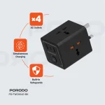 آداپتور PD20W QC 3.0 2A+1 TYPE C - مشکی - برند پرودو Porodo - تصویر 8