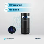 دستگاه تصفیه هوا مینی قابل حمل با استرلیزاسیون LED UVC - BALCK - برند پاورولوژی Powerology - تصویر 2