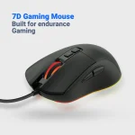 ماوس RGB 10000 DPI - مشکی - برند پرودو گیمینگ Porodo gaming - تصویر 2