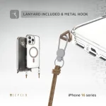 کیف CELESTE MAGSAFE WITH CROSSBODYSTRAP برای iPhone 16 PROMAX- ROSEGOLD - برند لِوِلو Levelo - تصویر 3