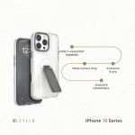 قاب دستگیره MAGSAFE MORPHIX برای آیفون 16 PRO MAX - خاکستری - برند لِوِلو Levelo - تصویر 5