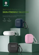 کیف سیلیکونی سری BERLIN برای AIRPODS 4 - سفید - برند گرین لاین Green lion - تصویر 2