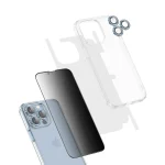 سبز 4 در 1 بسته حفاظت از حریم خصوصی 360 درجه برای IPHONE 13 PRO MAX (6.7 اینچ) - آبی - برند گرین لاین Green lion - تصویر 3