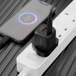 شارژر سریع PD 20W USB QC3.0 انگلستان با کابل C به L - مشکی - برند پرودو Porodo - تصویر 8