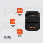 چاپگر لیبل 58 میلی‌متری LIFESTYLE با بولتوث - مشکی - برند پرودو Porodo - تصویر 11