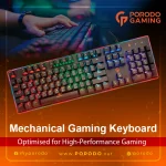 صفحه کلید مکانیکی (انگلیسی / عربی) - مشکی - برند پرودو گیمینگ Porodo gaming - تصویر 6