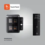 سرخ کن بادی دو پشته LIFESTYLE 2800W با پنجره های شفاف - مشکی - برند پرودو Porodo - تصویر 14