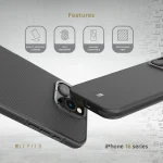 قاب OX CARBON FOR IPHONE 16 PRO MAX - BLACK - برند لِوِلو Levelo - تصویر 6