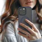 کیف انفرادی MAGSAFE مات برای iPhone 16 PRO MAX - آبی - برند لِوِلو Levelo - تصویر 5