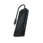 RGB 9 IN 1 USB-C HUB GAMER'S EDITION PD 100W - BLACK - برند پرودو گیمینگ Porodo gaming