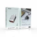 آداپتور OTG 2 در 1 USB-A به USB-C - خاکستری - برند گرین لاین Green lion