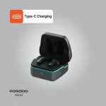 V5.3 TWS 40MAH*2 400MAH DUAL MIC ENC چراغ RGB با تأخیر کم TYPE-C - BLA - برند پرودو گیمینگ Porodo gaming - تصویر 7