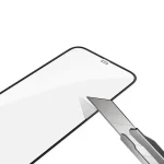 محافظ صفحه نمایش شیشه ای HD سیلیکونی سه بعدی سبز برای iPhone 12 PRO MAX 6.7 اینچی - برند گرین لاین Green lion