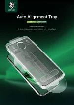 شیشه حریم خصوصی سه بعدی پیکاسو با سینی تراز IPHONE 16PRO - مشکی - برند گرین لاین Green lion - تصویر 7