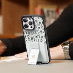 CASE GRIPSTAND MORPHIX با نگهدارنده کارت برای IPHONE 16 PRO - WHITE - برند لِوِلو Levelo - تصویر 2