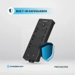 محافظ برق پاورولوژی مدل PWCUQC034 رنگ مشکی