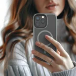 کیف انفرادی MAGSAFE مات برای iPhone 16 PRO MAX - خاکستری - برند لِوِلو Levelo - تصویر 11