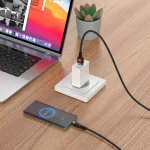 آلوم. کابل بافته آلیاژی USB TO MICRO 1.2M - مشکی - برند پرودو Porodo - تصویر 3