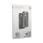 کیف سیلیکونی MORPHIX با دستگیره چرمی برای iPhone 16 PRO MAX- GRAY - برند لِوِلو Levelo - تصویر 15