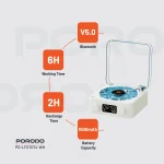 LIFESTYLE WAVE WHITE NOISE SPEAKER BLUETOOTH 1500MAH - WHITE - برند پرودو Porodo - تصویر 6