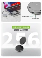 MAGSAFE SSD M.2 NVME SSD CASE - خاکستری - برند گرین لاین Green lion - تصویر 4