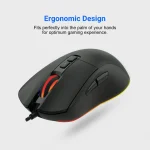 ماوس RGB 10000 DPI - مشکی - برند پرودو گیمینگ Porodo gaming - تصویر 3