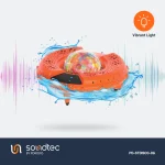 7 SOUNDTEC DISCO LED LIGHT بلندگوی شناور ضد آب 100W IP6 - نارنجی - برند پرودو Porodo - تصویر 11
