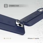 قاب سیلیکونی MORPHIX با دستگیره سیلیکونی برای IPHONE 16 PRO - DEEP BLUE - برند لِوِلو Levelo - تصویر 5