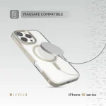 CLAIRE با قاب سپر آلومینیومی برای iPhone 16 PRO - TITANIUM - برند لِوِلو Levelo - تصویر 7