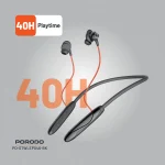 SOUNDTEC MAGNETIC INR WIRELESS NECKBAND - مشکی - برند پرودو Porodo - تصویر 10