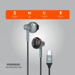 ایرفون سیمی HIFI SOUNDTEC مغناطیسی - مشکی - برند پرودو Porodo - تصویر 6