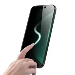 3D SILICONE PLUS ADVANCY PRIVACY EDGE GLASS برای IPHONE 16 PLUS - BLACK - برند گرین لاین Green lion - تصویر 15