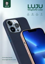 کیف چرمی LUJU MAGSAFE سبز برای iPhone 13 PRO MAX (6.7 اینچ) - مشکی - برند گرین لاین Green lion - تصویر 5