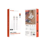 آلوم. کابل بافته آلیاژی TYPE-C TO C 60W 1.2M - سفید - برند پرودو Porodo - تصویر 14