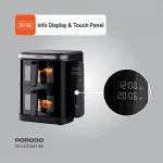 سرخ کن بادی دو پشته LIFESTYLE 2800W با پنجره های شفاف - مشکی - برند پرودو Porodo - تصویر 13