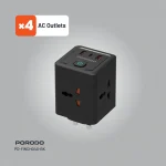 آداپتور PD20W QC 3.0 2A+1 TYPE C - مشکی - برند پرودو Porodo - تصویر 10